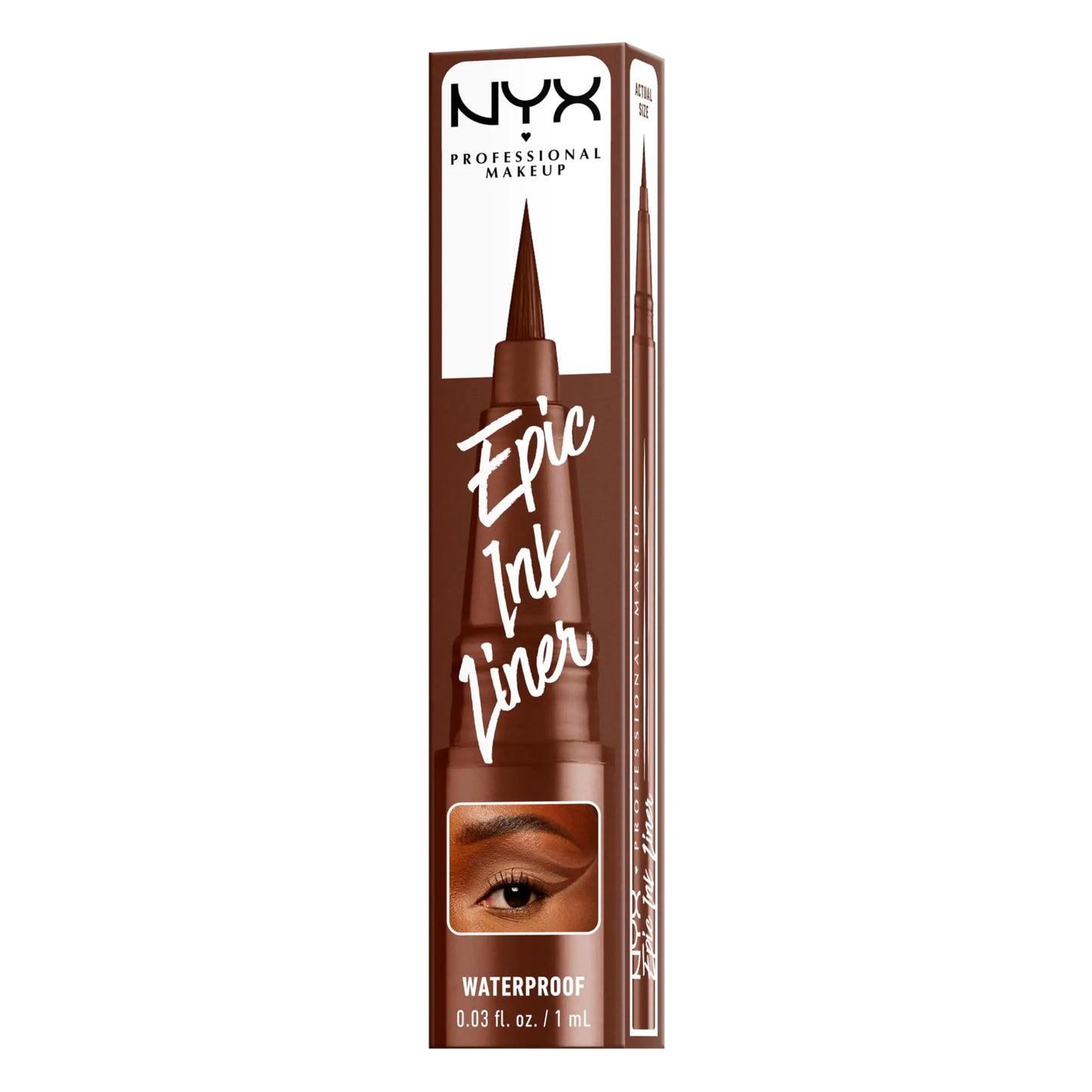 NYX PROFESSIONAL MAKEUP Epic Ink Liner, Waterproof Liquid Eyeliner with Vegan Formula - Graham Cracker (Light Brown Matte) 05 Graham Cracker 0.03 Fl Oz (Pack of 1)