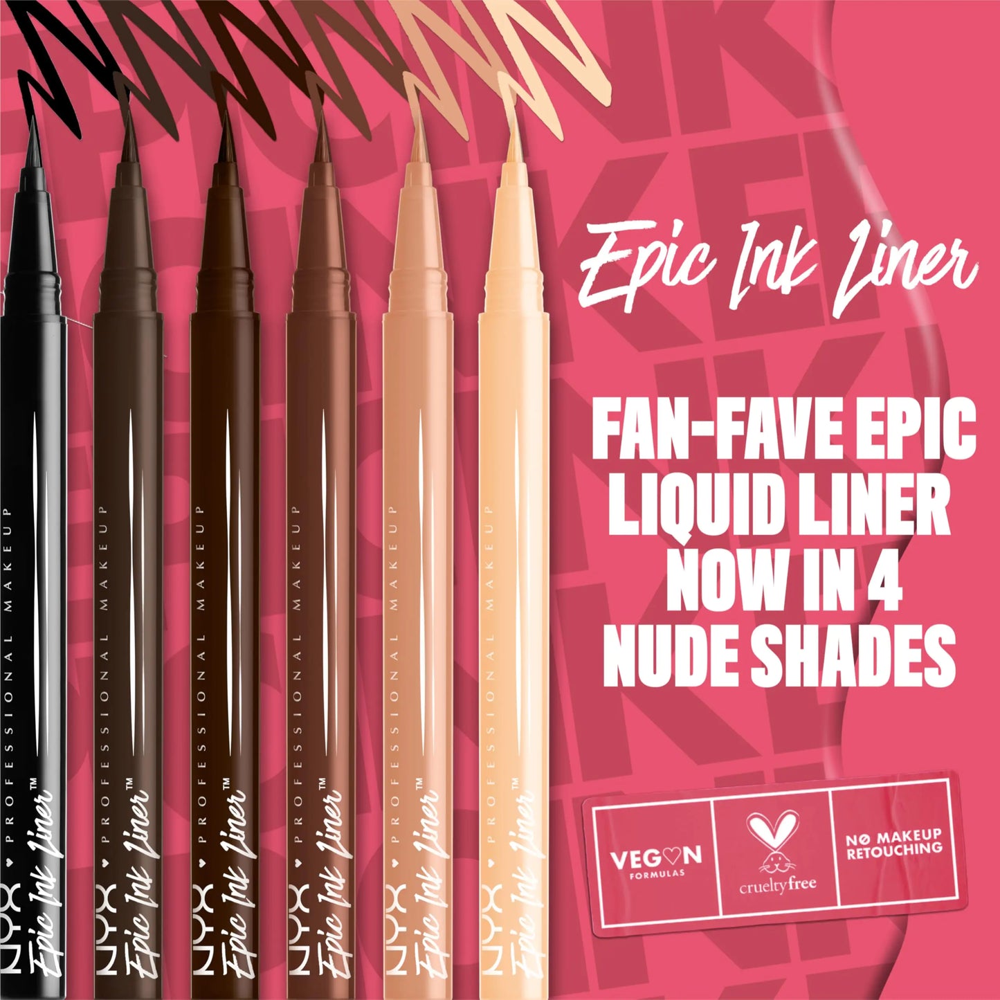 NYX PROFESSIONAL MAKEUP Epic Ink Liner, Waterproof Liquid Eyeliner with Vegan Formula - Graham Cracker (Light Brown Matte) 05 Graham Cracker 0.03 Fl Oz (Pack of 1)